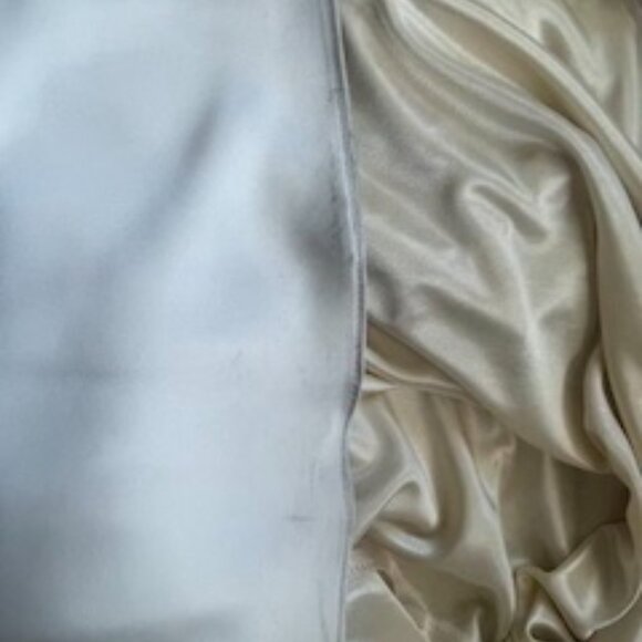 Revelry Kimora Satin Dress - Size 8 PETITE, Soft Champagne, Unaltered - Picture 6 of 6